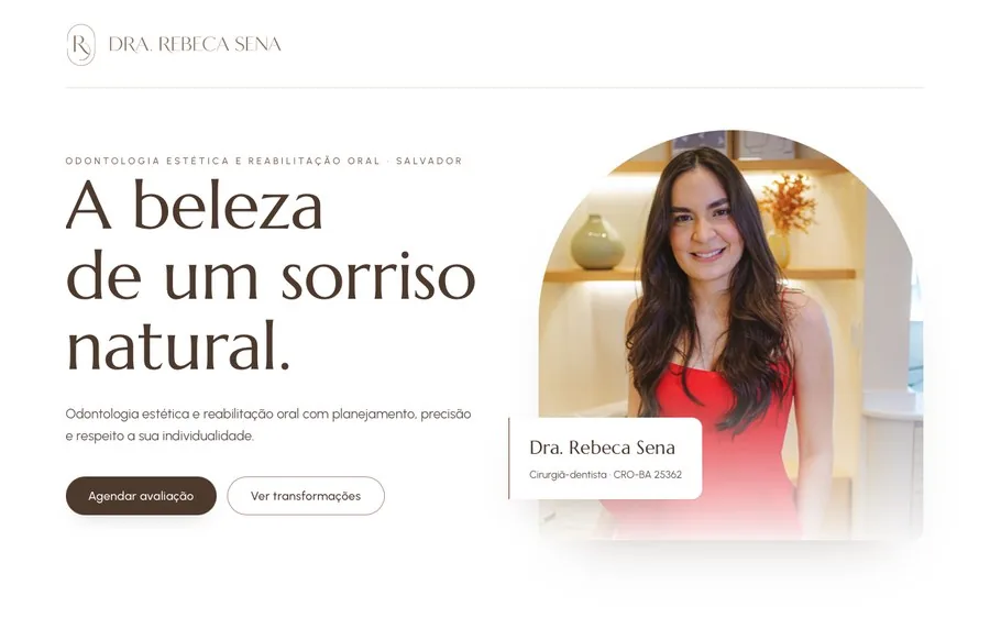 Prévia do site da Dra. Rebeca Sena